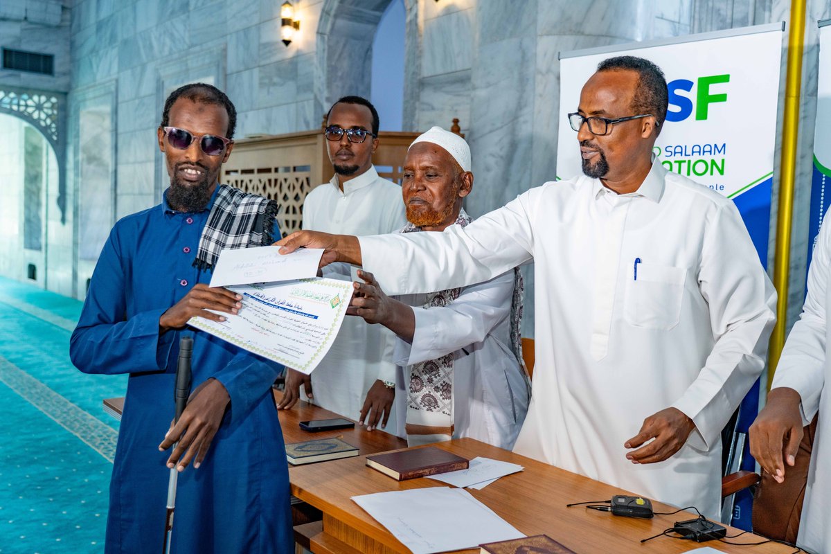 Congratulations to Abdullahi Mohamed Nor for achieving an outstanding 3rd rank in the 30 Juz category of our Quran Competition in #Ramadan, along with earning a $500 prize! Remarkably, Abdullahi is a blind student, a proud graduate of the Al-Nur School for the Blind, and is