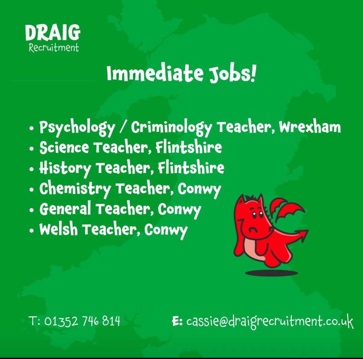 We currently have a variety of full time, long-term teacher roles available if you are a teacher or know of any teachers looking for work. 
#northwalessocial #northwalesjobs