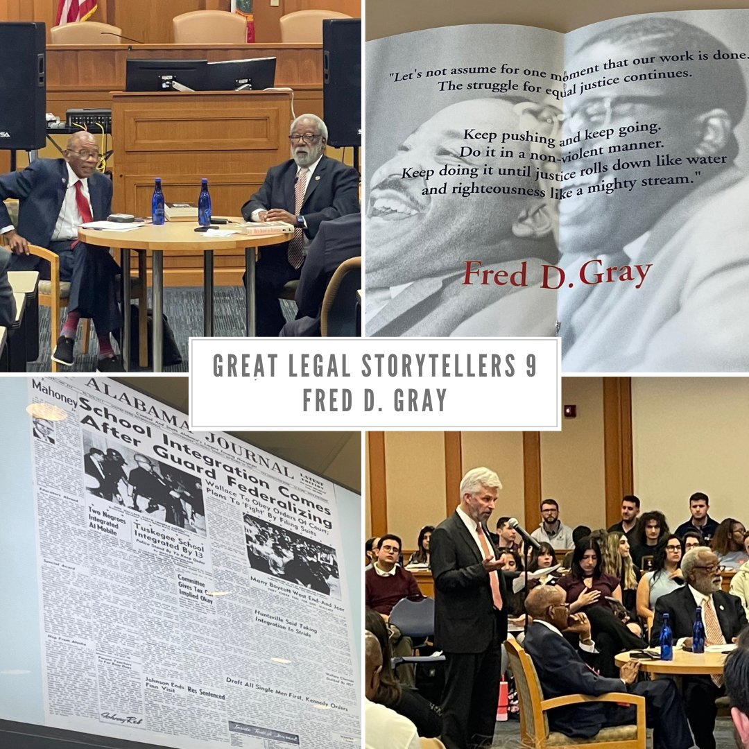 Today, we are reflecting on the wisdom shared by Fred D. Gray, American Civil Rights Legend and 2022 Presidential Medal of Freedom recipient during his visit to @FIULaw. Welcoming his dedication to breaking down segregation has been a truly inspiring moment for us all.