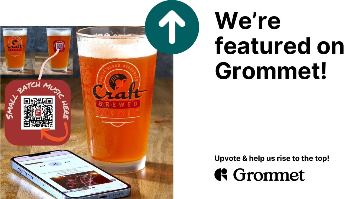 I'm honored to be included in @CraftBrewdMusic's curated Music Discovery App and its Pint Glass (that includes the app free and forever!) is featured today on <a href="/TheGrommet/">Grommet</a>! Help our visibility by upvoting us and get a 20% discount!  Sign-up is easy! Go to:

thegrommet.com/product/kitche…