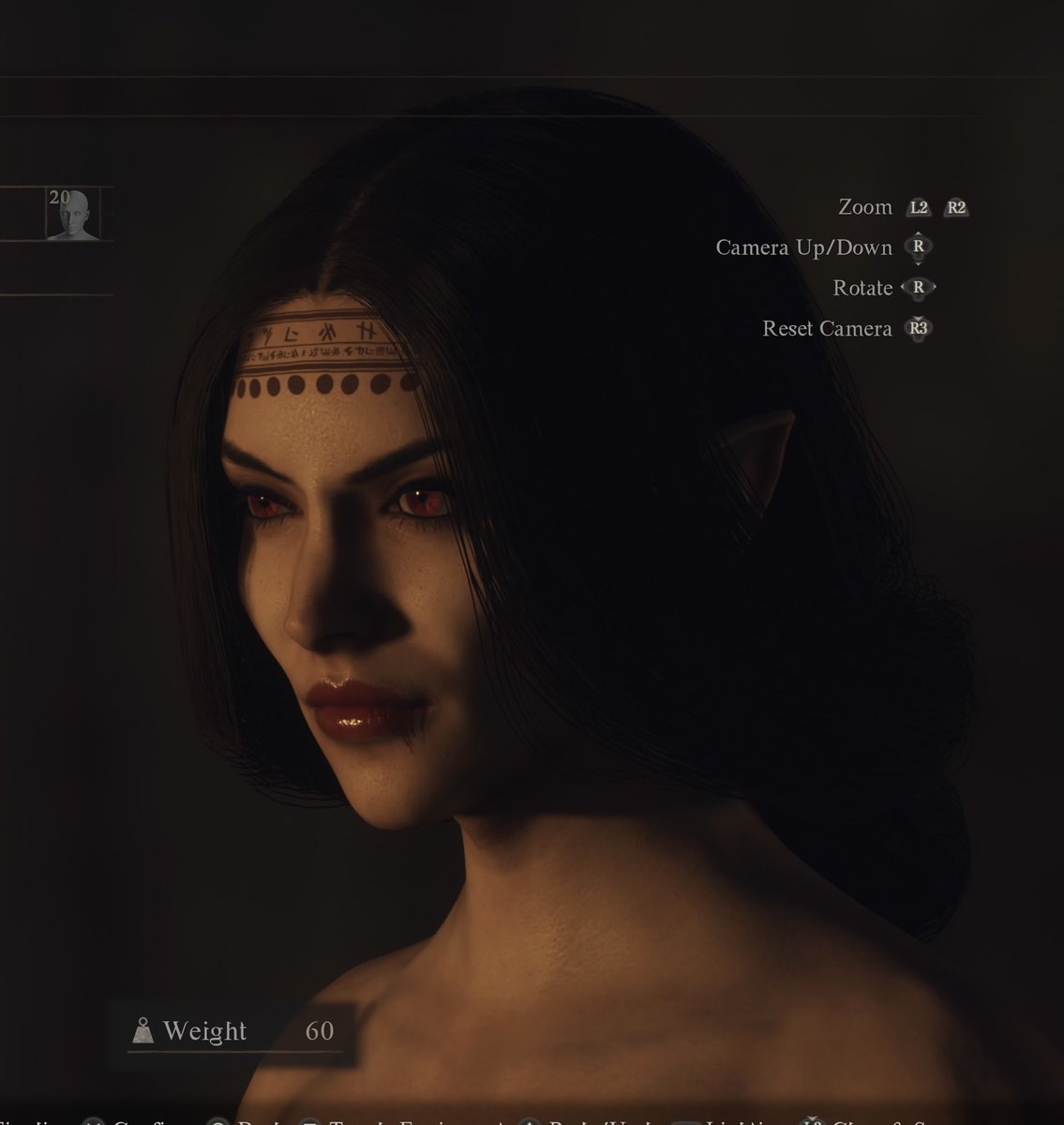 Queen of the Night (OC) - another made with Dragon's Dogma 2's fun character creator!  It's a stand-alone game in itself - I can't stop!  
#DragonsDogma2 #characterCreation #Vampire