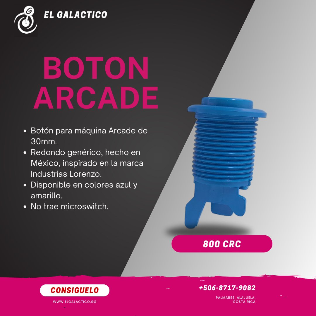 Te ofrecemos botones desde 800 colones en adelante.

elgalactico.gg

#elgalacticogg #arcadecostarica