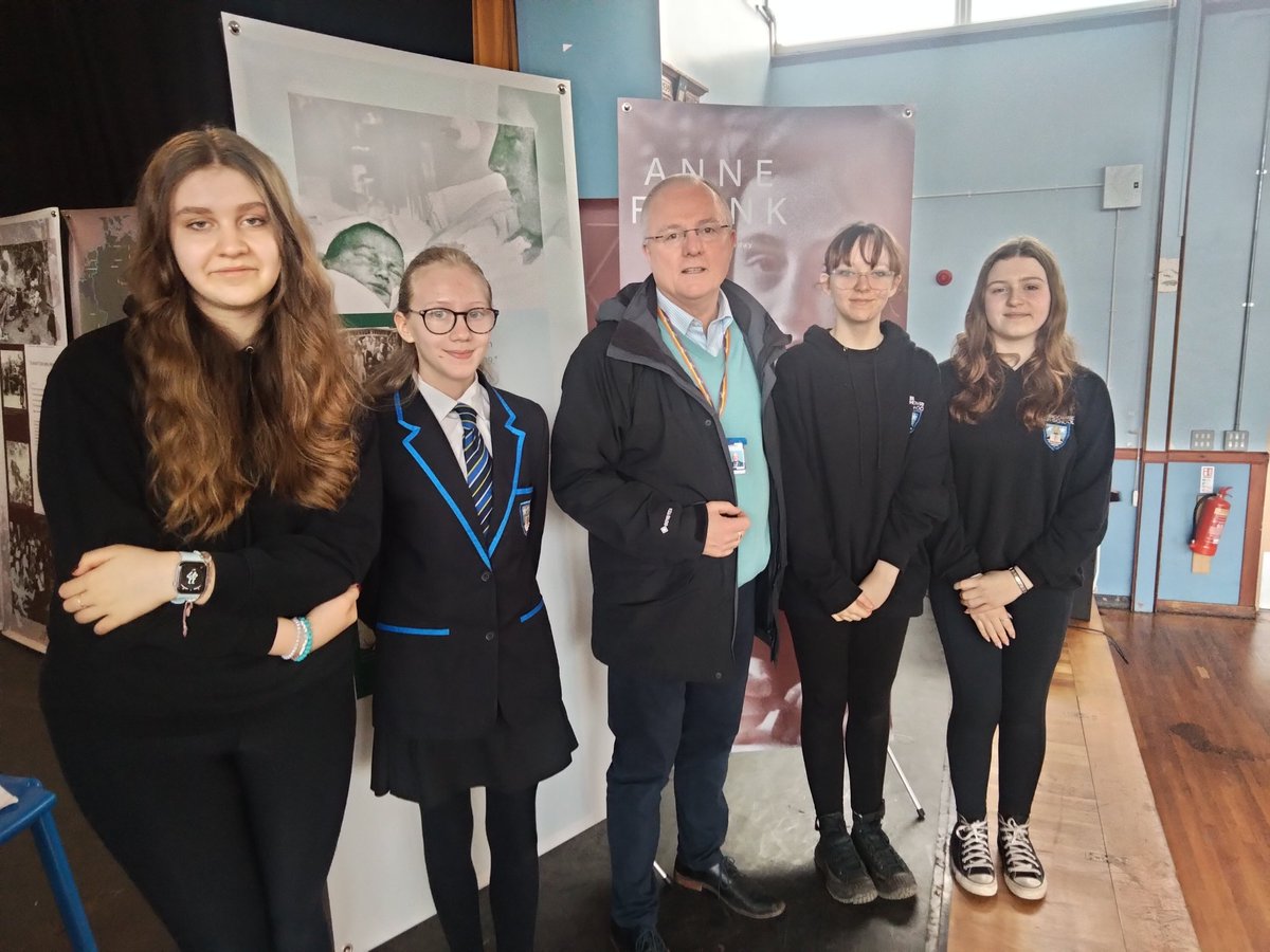 Great to join @PerthandKinross equality lead @CllrPeterBarret @BlairgowrieHS today to see the hard work the young people have been undertaking with @AnneFrankTrust this week