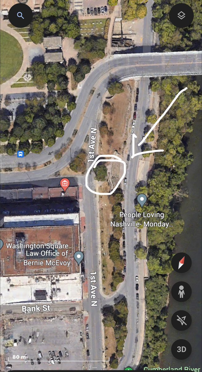 LaurelHutchins's tweet photo. #RileyStrain  Has anyone looked at this camera footage?  You can’t see it on this view but street view shows a camera. #Nashville https://t.co/7yjvdyZttc