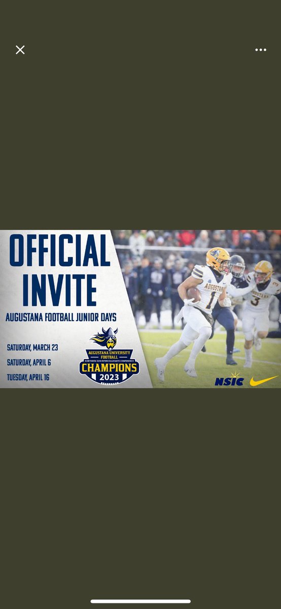 SerbusCarson's tweet photo. Thank you @CoachChaseKing and @GoAugie for the junior day invite! https://t.co/B2du72qc6o