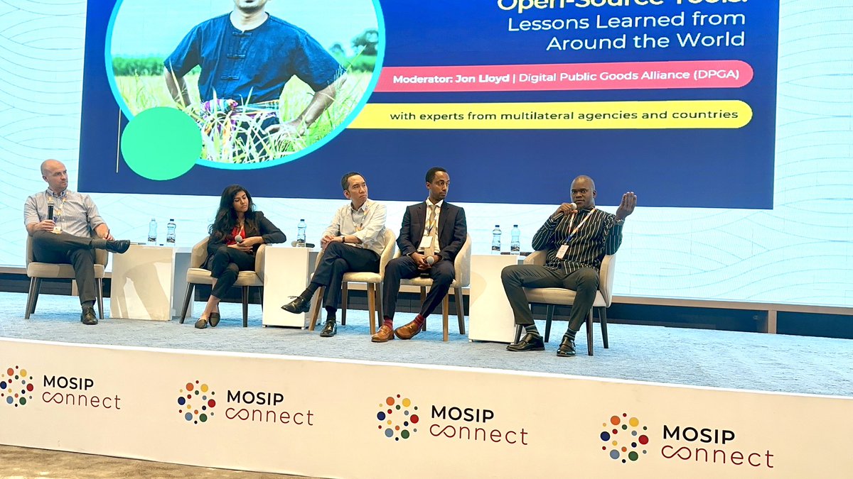 jaspersembie's tweet photo. Excited to have joined the @DPGAlliance-led panel at #MOSIPConnect in Addis Ababa, Ethiopia! Discussed open-source tools' procurement, Sierra Leone's DPI initiatives, & strengthened collaboration between MOSIP, OpenG2P, & our teams. Grateful for the support extended to NCRA & DSTI. #DigitalIdentity #TechInnovation