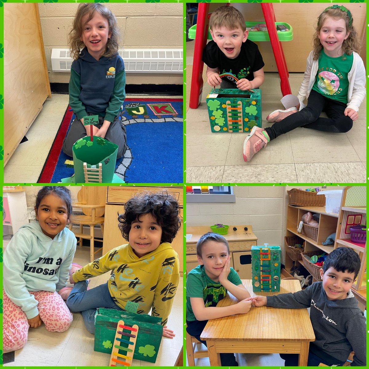 Students have been busy designing and constructing leprechaun traps. I hope their creative designs bring them luck! ☘️