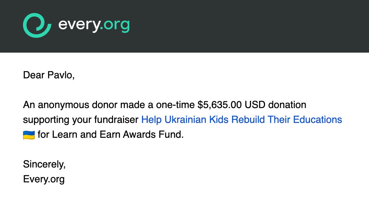 learnearnschool's tweet photo. Huge thanks to our anonymous donor — giving 🇺🇦 kids the chance to learn and earn! 🙏✨ https://t.co/DmpKl9dVxi