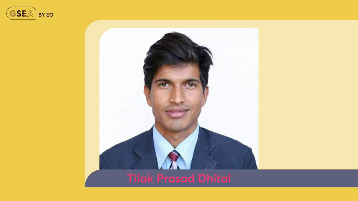 We're thrilled to announce that Tilak Prasad Dhital, a local winner of the EO Nepal #GSEA competition is competing tomorrow at the South Asia Global Quarter Finals. Tilak is a founder of MeroSiksha, set on a mission to empower education in Nepal with its Super Learning App.📚 #EO