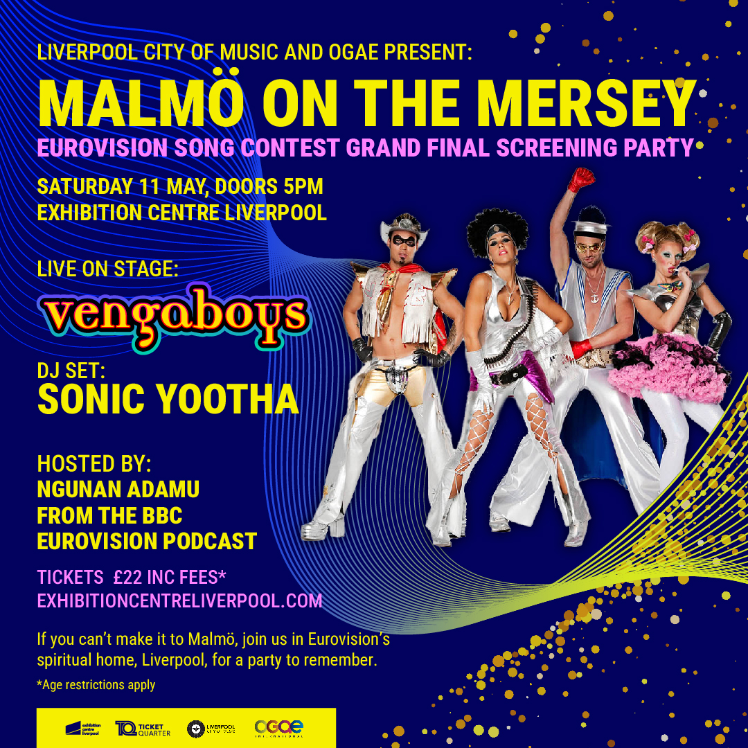 Want to party like it’s May 2023? 🎉 Tickets for Exhibition Centre Liverpool's epic #Eurovision Grand Final Screening party - Malmö on the Mersey - are on sale now! If you can’t get to Sweden, #Liverpool is the place to be! 🤩 bit.ly/49NHfHN