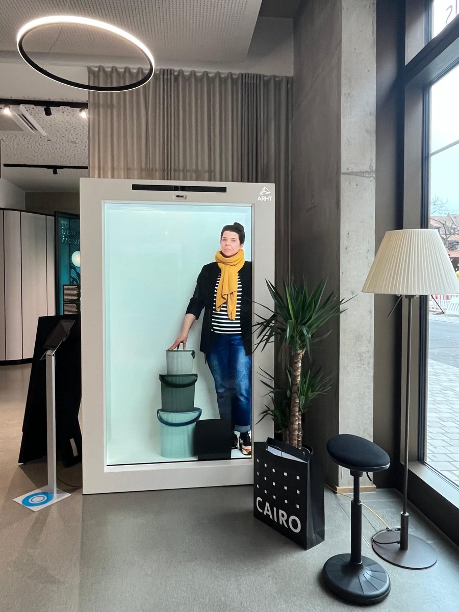 arht_tech's tweet photo. Still buzzing from yesterday's #FutureRetailStore event at JOSEPHS GmbH Open Lab! Partnered with Cairo AG, we showcased the future of retail: live #holographic #sales #assistants! 🕴️🛍️
A big thank you to everyone who joined us! 🙌
#ARHTCAPSULE #HologramsForRetail #Innovation https://t.co/kU5OqYRzzP