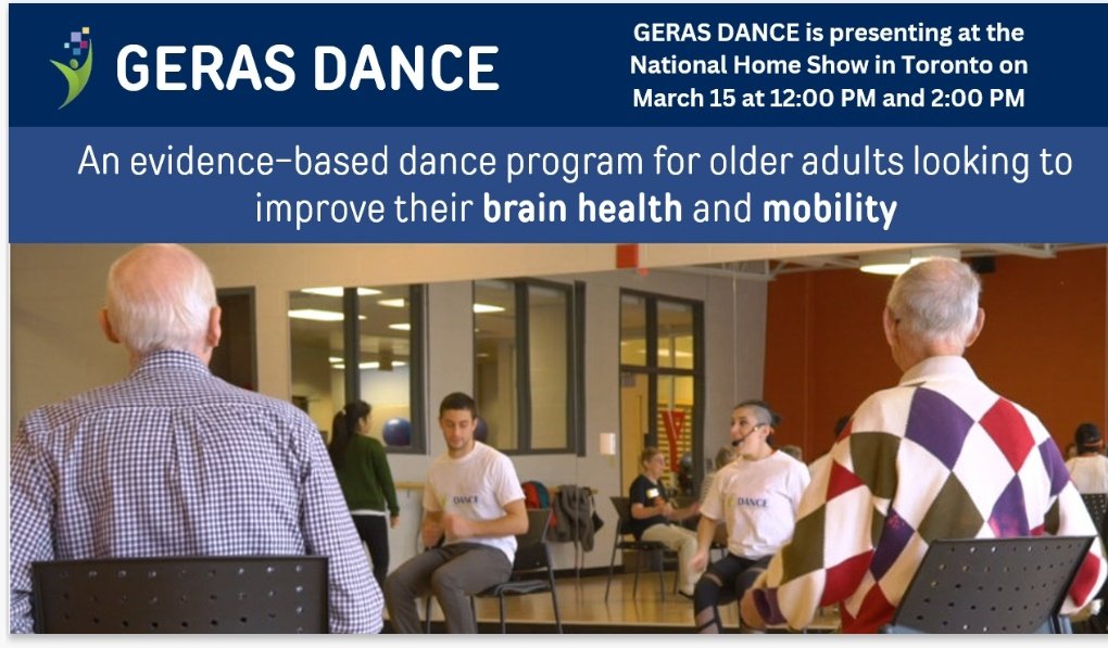 We had a great day at the #NationalHomeShow in Toronto! See you tomorrow, March 15, at 12 & 2PM for a presentation and demo by #GerasDance - Join @p_hewston and team from the @GerasCentre and learn about how dance can improve brain health mobility.