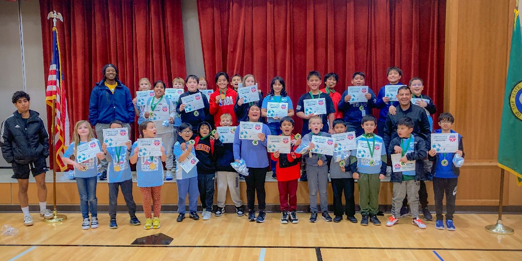 Great day at @YMCASeattle! 👇 -'One thing I like [about Soccer for Success] is that we make a bunch of friends!' – Roslyn, participant -'The coaches are nice! They make sure everyone plays fair.' – Grace, participant #SoccerforSuccess #SoccerDoes #Legacy2026