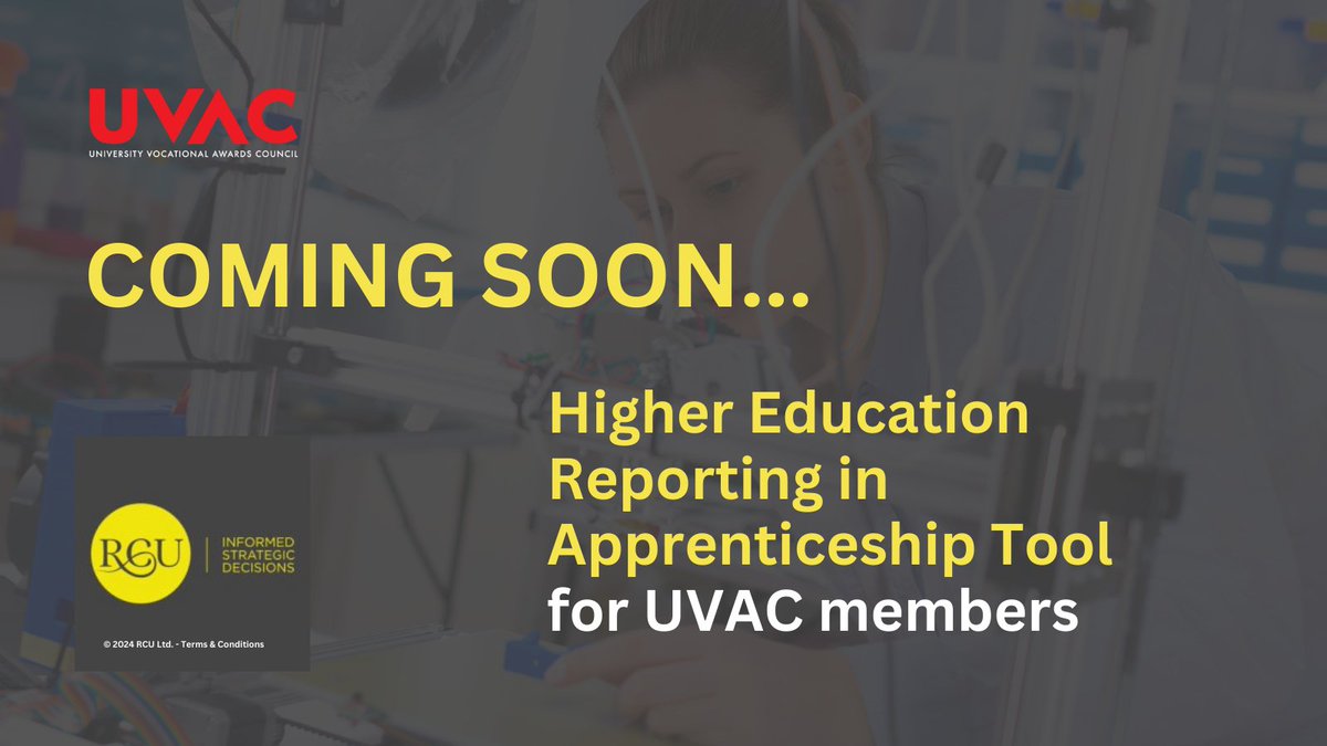 Coming soon HERA... Higher Education Reporting in Apprenticeships. Commissioned by UVAC & designed by RCU Limited, HERA provides UVAC university members with valuable insights & actionable intelligence on apprenticeship performance.