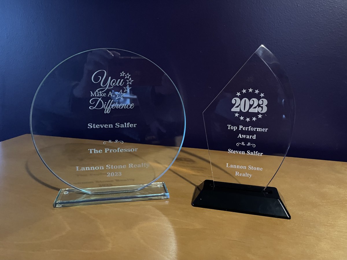 I am very proud to have received two awards from Lannon Stone Realty for 2023. I share these awards with, of course Robin. Also, our clients as well as our colleagues at Lannon Stone Realty. We are stronger together.
#thetwoforyou #forallyourrealestateneeds #lannonstonerealty