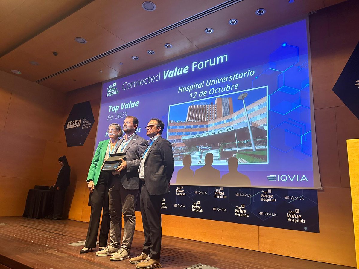 jotaelecruz's tweet image. Orgullosos por el premio #TopValue de @IQVIA_Spain que ha reconocido al H. 12 de Octubre #H12O como uno de los mejores hospitales de España en la aplicación real de la Asistencia Basada en el Valor #VBHC
Resultados que además importan a los pacientes
@VictorQuirosG