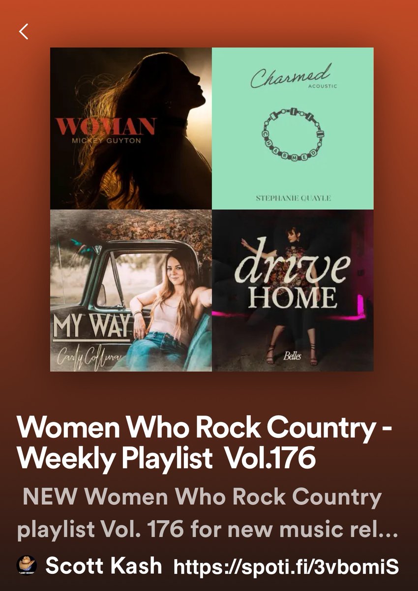 NEW #WomenWhoRockCountry playlist for new releases from across the pond by @KirwanScarlett @katerusby @catcanning @heiditalbot @sineadburgess #BrittanyElise @karenhardingmus @CassHopetoun +MORE #Spotify spoti.fi/3vbomiS #NewMusic2024 #Country @rt_tsb @MusicCityMemo