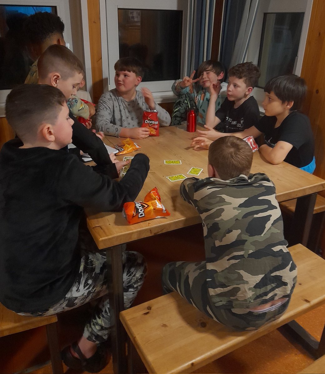 MillbankPrimary's tweet photo. Games and snacks before bed!  We should sleep well tonight! https://t.co/OJJg1XDJAM