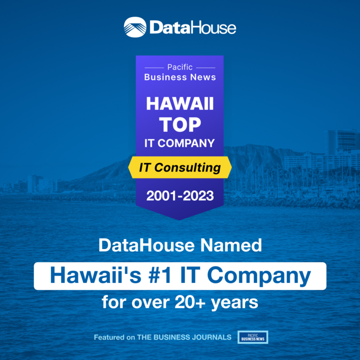 DataHouseHawaii's tweet photo. Thrilled to share that we have once again been honored as Hawaii's #1 Information Technology Company by Pacific Business News!

#ITconsulting #DataHouse #Hawaii https://t.co/1zUJdGjfPd