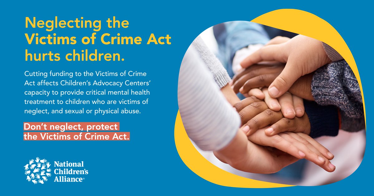 Keep the momentum going in the work to save VOCA! Thank you to those of you who've already made calls to the 8 Congressional leaders encouraging them to get VOCA back on track. Please ask your MDT members, Board members, supporters, friends and family to do the same.

If you