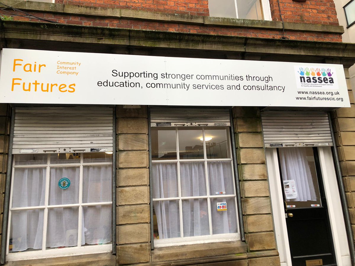 NASSEAServices's tweet image. The new NASSEA and @FairFutures1 sign is now in place at our shared offices. We're thrilled to have a building of our own to run NASSEA services from and looking forward to welcoming more colleagues and service users to events here.