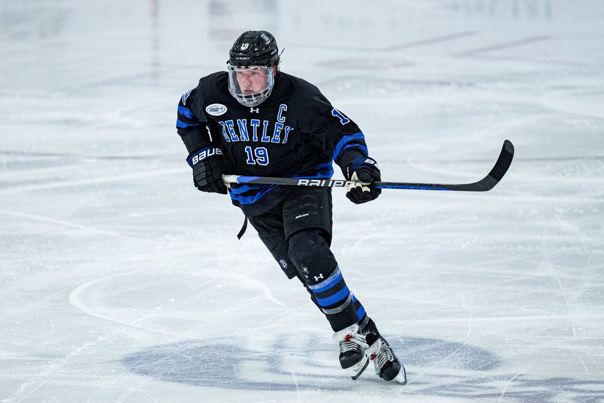 Ethan Leyh was named one of three finalists for Atlantic Hockey's Best Defensive Forward award The conference will announce its individual award winners on March 19