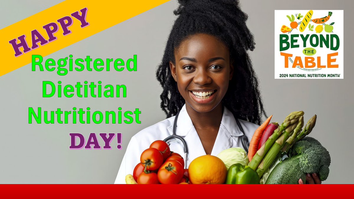 🥳Happy Registered Dietitian Nutritionist Day! Today, we celebrate the incredible dedication & expertise of Registered Dietitians (RDs) & Registered Dietitian Nutritionists (RDNs) who work tirelessly to promote health and wellness through nutrition! #RDNday #NutritionMatters
