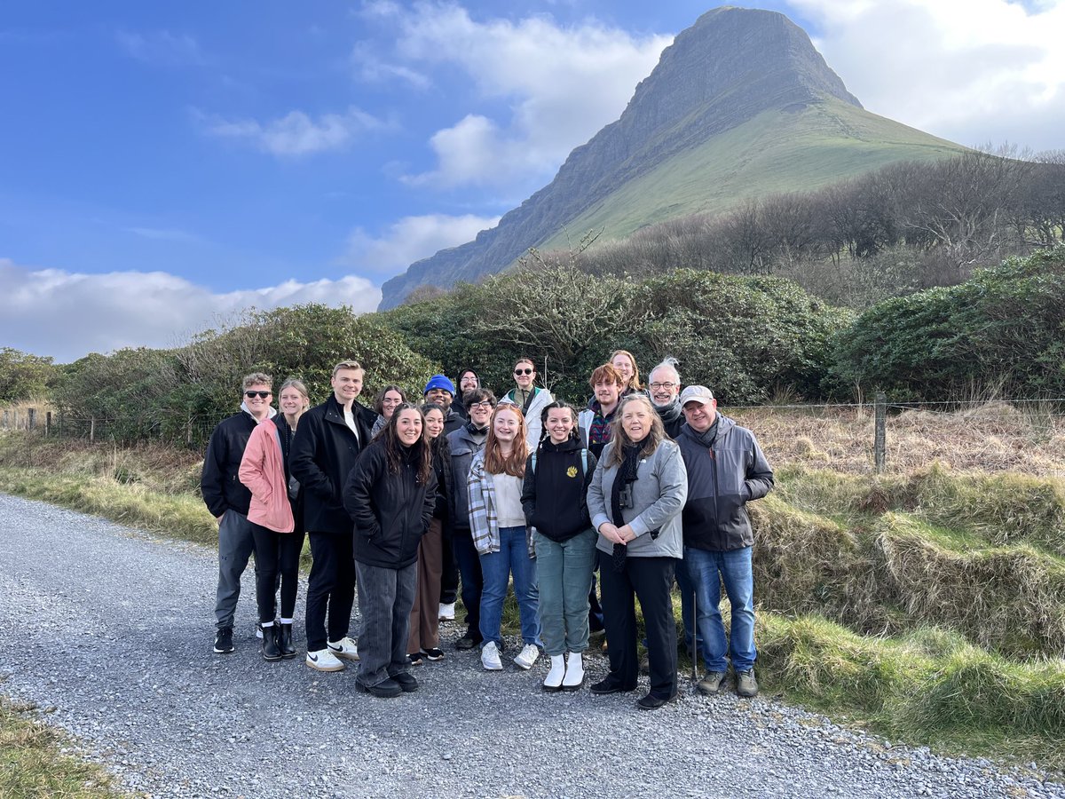 Our recent group of student visitors from #Philadelphia struggled to believe the beauty of #Benbulben as we toured #Yeats Country.