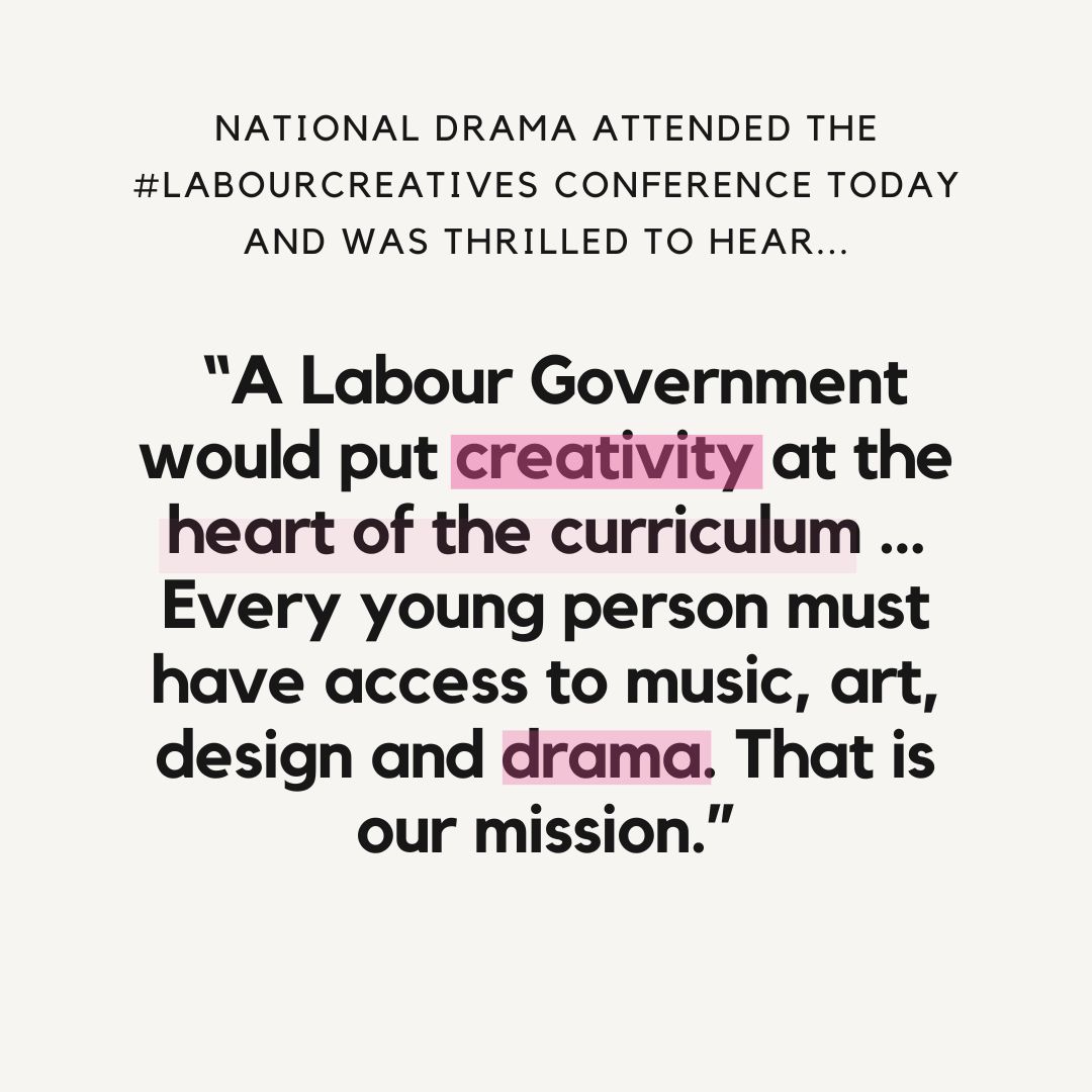 @_CFTA @National_Drama Repost to show your enthusiasm! @NationalTheatre @National_Drama @bbcarts @LungTheatre @open_drama_uk @Team_Splendid @PGS_VPA