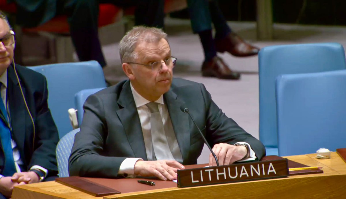 🙏🇯🇵for #UNSC working methods debate.🇱🇹PR @rytispaulauska highlighted the abuse of veto power by #Russia contradicting #UNCharter article 27(3). 🇱🇹 supports 🇫🇷-🇲🇽 initiative to limit use of veto when mass atrocities are committed,with focus on cases such as 🇷🇺aggression against🇺🇦