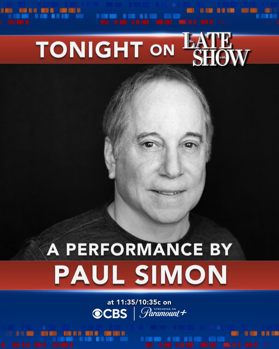 Tune in TONIGHT to watch Paul on @colbertlateshow at 11:35/10:35c on @CBS and @paramountplus!