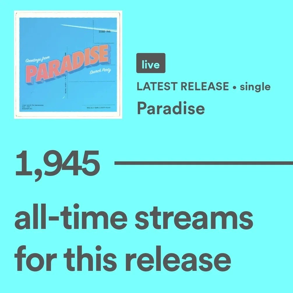 Road To 20k - Day 3 - 1,945

Day 3 of posting our new tune until it get's 20 thousand streams on Spotify, help us out

Today we added 255 streams
1,855 to go
We might have bitten off more than we can chew here 🤣🤣

Link in bio or comment and we'll dm you the link

#RoadTo20k
