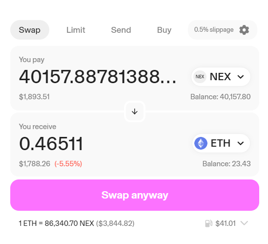 PCsandaniele's tweet photo. I claimed $NEX worth of 1800$ https://t.co/jjAFfTyRO2 https://t.co/S3EYJnU6bT