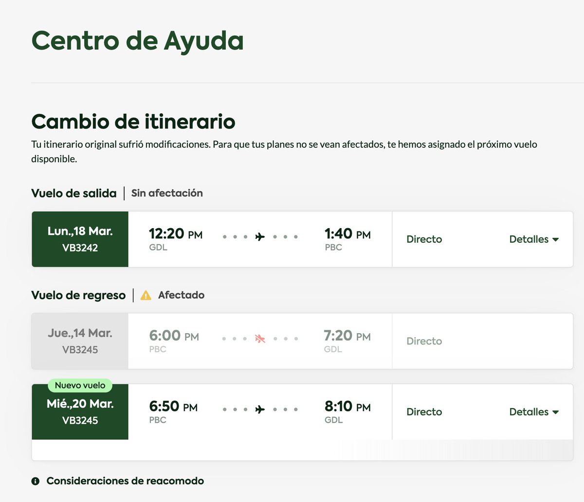 gmoah's tweet photo. @VivaTeEscucha ahora si se la estar rajando, el vuelo original salía hoy de Puebla y regresaba el lunes 18 de Guadalajara, pero lo movieron y no puedo buscar opciones pues resulta que ahora la salida es de Guadalajara el 18 y el regreso el 20 de Puebla ¿Están locos? https://t.co/2v7dW8w5mC