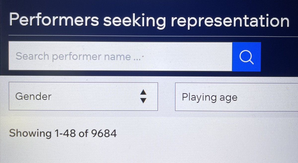 9684 Spotlight registered actors without an agent today and #seekingrepresentation 😔