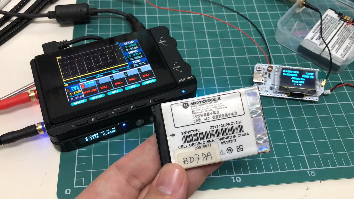 bd7pa's tweet photo. I found a mobile phone battery and used it to make use of the waste heat. Remember to read the instructions to calibrate the voltage! !
#meshtastic #ham #hammesh #hamradio https://t.co/RD2xhJUFRJ