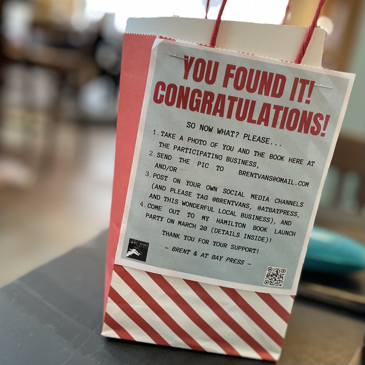 Location #1 for the Unthinkable scavenger hunt is the fantastic Democracy on Locke St! Come down before 9pm to claim your signed copy at the counter, and enjoy some of their amazing bevies and eats! @atbaypress #hamont #thriller #novel #fiction #booklover #bookstagrammer