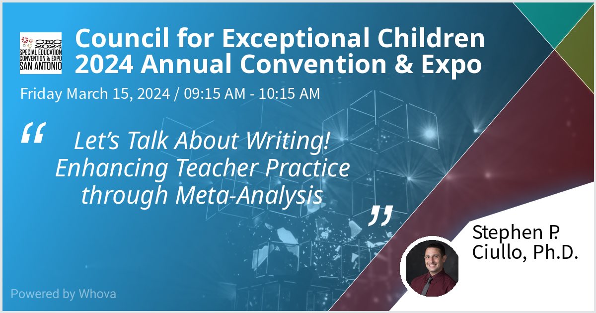 Interested in Grade K - 5 writing? I’m joining @alysonacollins and Steve Graham tomorrow to discuss a new comprehensive meta analysis of K -5 writing. We will discuss how to apply the findings to the classroom to support all writers #CEC2024