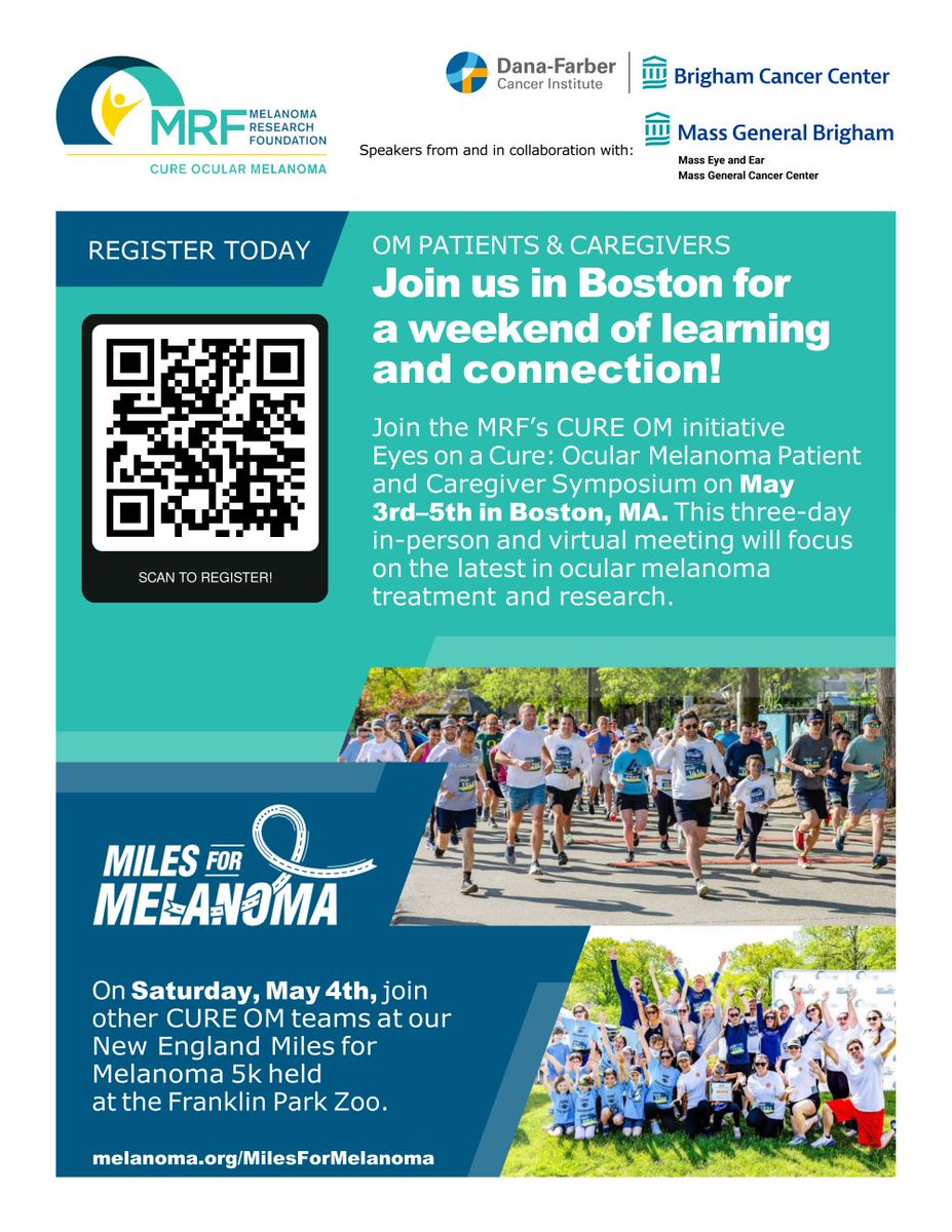 Hear from amazing clinicians like France Wu, MD, from Mass. Eye & Ear as she breaks down #OM Diagnosis, Biopsies and Proton Radiation at this year’s Eyes on a Cure: OM Patient & Caregiver Symposium in Boston. Click the link to register today - buff.ly/42Zb063