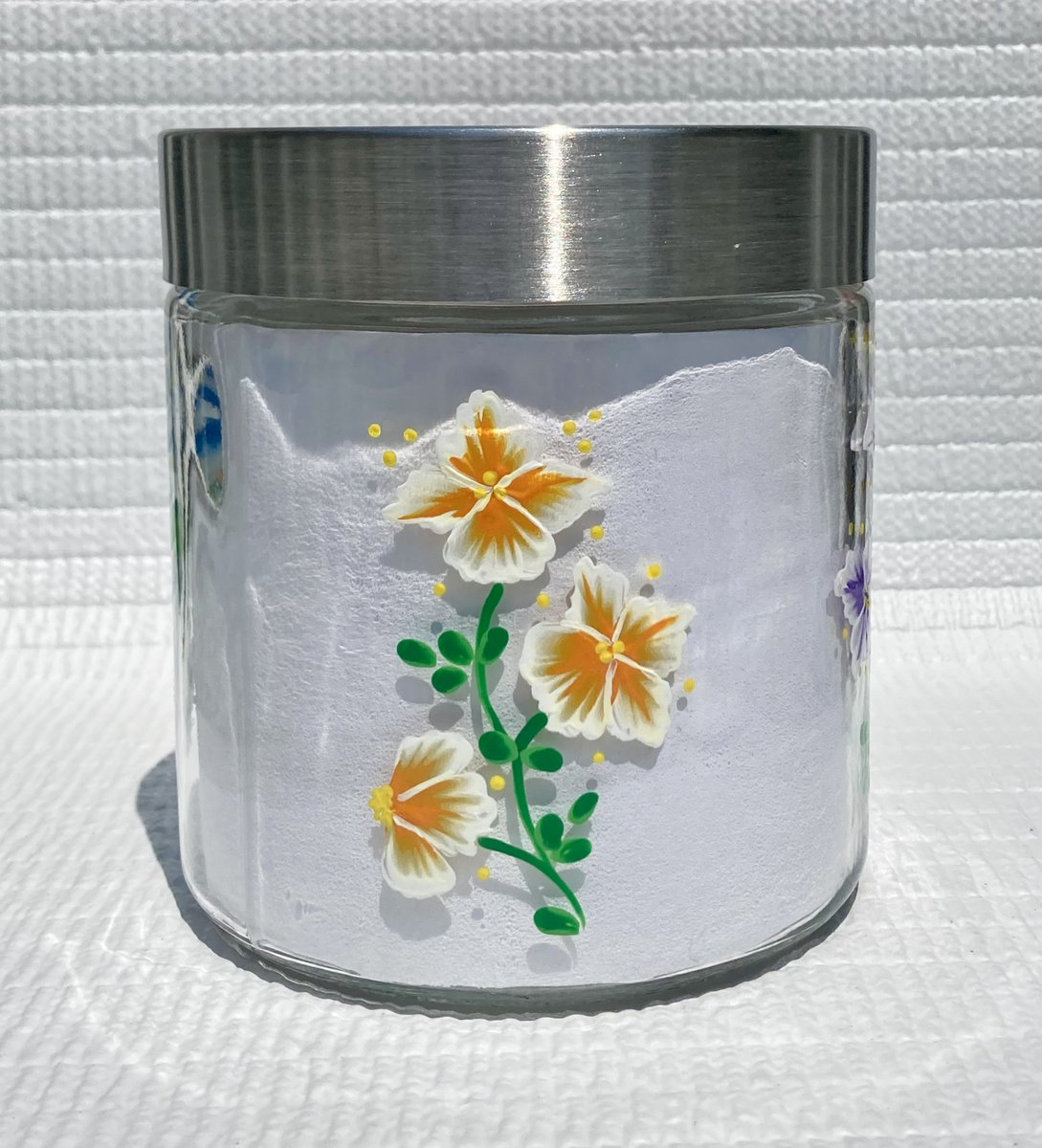 Floral canister etsy.com/listing/125434… #floralcanister #homedecor #kitchendecor #SMILEtt23 #CraftBizParty #cookiejar #candyjar #giftsformom #etsyshop