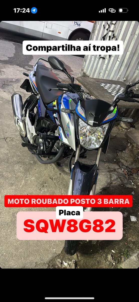 FelipeGomes_22's tweet photo. RT TROPA ROUBARAM MINHA MOTO POR VOLTA DAS 16:30 AQ NO POSTO 3 DA BARRA💔💔💔🚨🚨 https://t.co/Epta7ks78O