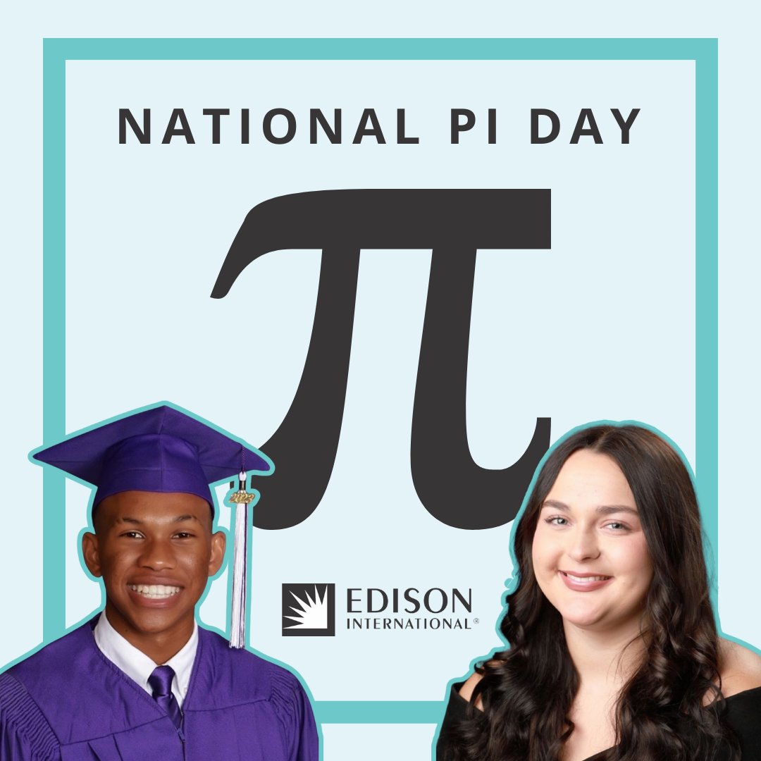 Happy Pi Day! Let's celebrate the power of education and innovation. 🚀 Our Edison Scholars Program has empowered over 760 high school seniors to pursue their dreams in #STEM since 2006. Together, we can unlock limitless possibilities for a clean energy future. 🌟 #EdisonScholars
