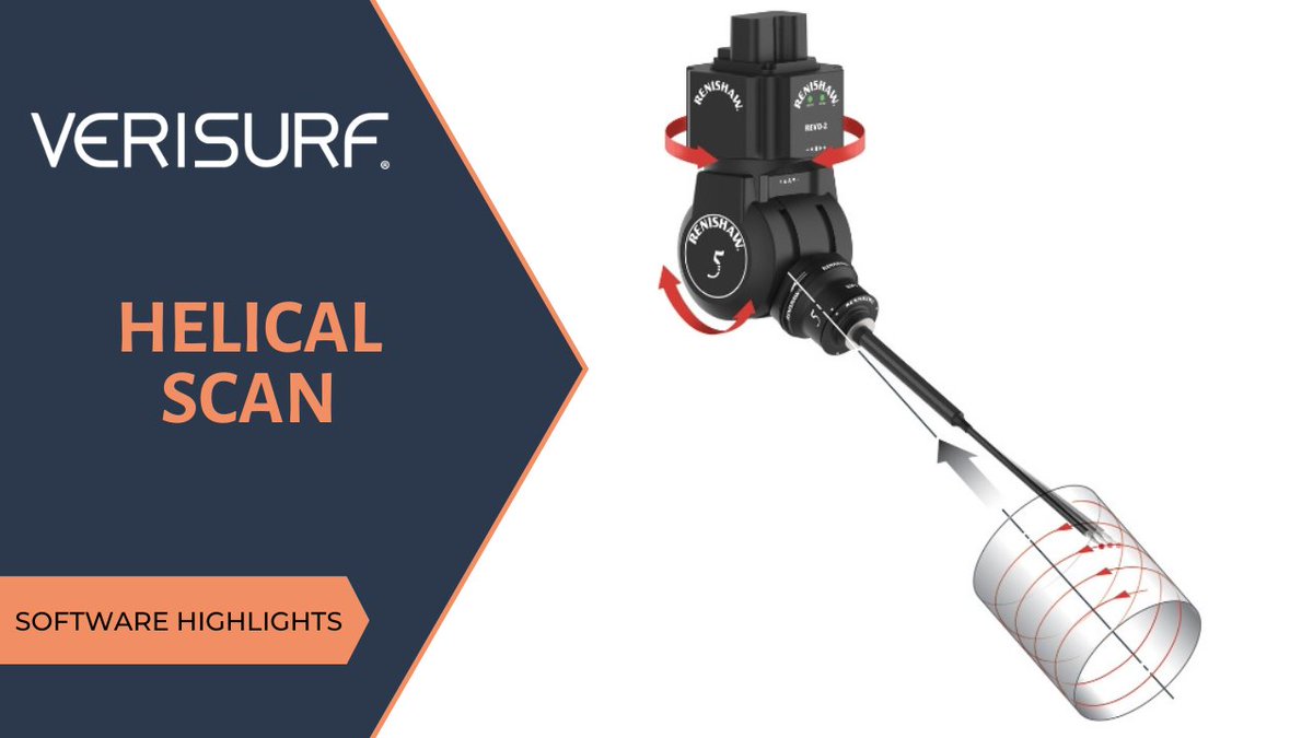 Software Highlight – 5-AXIS HELICAL SCAN – Verisurf 5-axis touch scanning with @Renishaw REVO optimized for cylindrical and conical shapes. See the difference: zurl.co/YDGK #verisurf #mastercam #cmmprogramming #metrology #manufacturing #cmmprogrammer