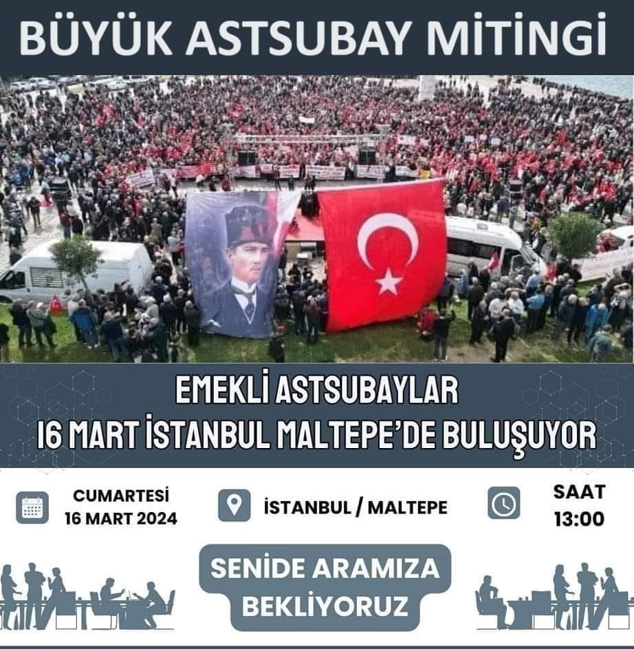 Emekli Astsubaylar bu twiti atmamı rica etti. Haklarını almalarını dilerim: