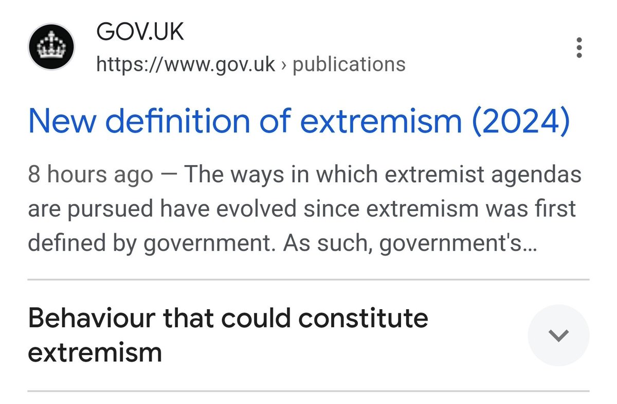 The new #extremism definition under (1) could so easily apply to the perception by some GCs that TRAs are out to 'negate or destroy the fundamental rights and freedoms of' women and the perception of some trans that GCs are out to destroy the rights and freedoms of trans people.