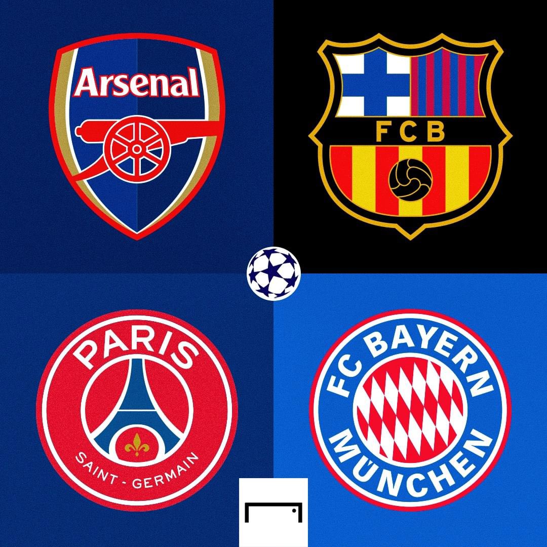 Así se verían los escudos de los equipos que han clasificado a la siguiente ronda de la Champions League con sus colores invertidos 🎨

¿Cuál fue tu favorito? 🤔