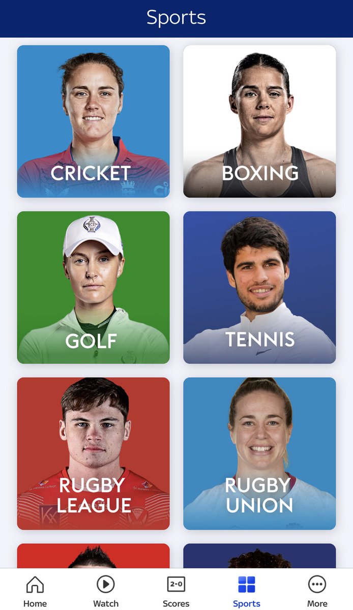Sky sports app, do you think they are trying to push something 😳😳 I bet you can’t name all 6 superstars 😂😂