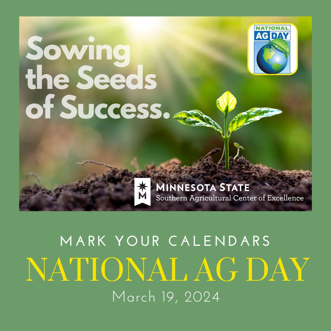 centerofag's tweet photo. As we look to celebrate National Ag Day on March 19, it is an opportunity to recognize America’s farmers not only for the amount of food, feed, fuel and fiber they produce, but also for how they produce it. Agriculture: Growing a Climate for Tomorrow. https://t.co/GZB1ZGdpMQ