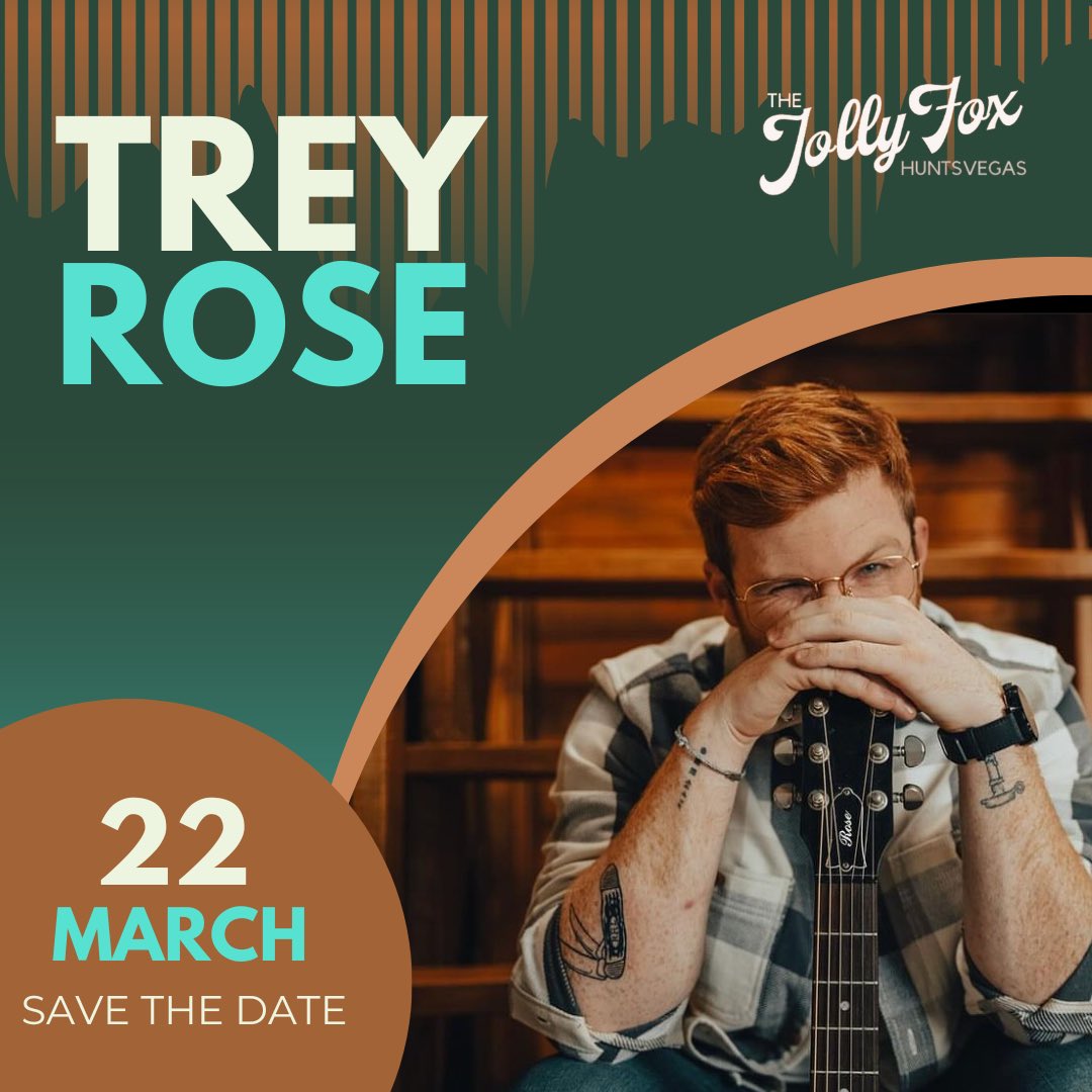 SAVE THE DATE! ✨
Next Friday, we have @treyrosemusic coming to the Jolly Fox! 🎉 You’re not going to want to miss this icon! 🔥