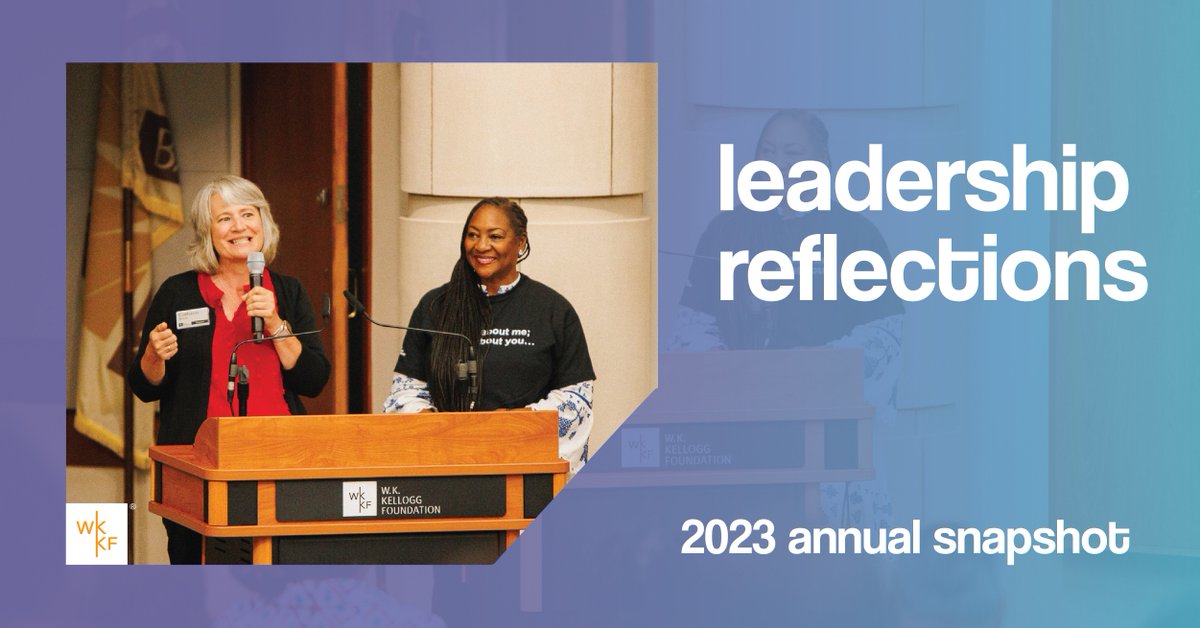 In our 2023 Annual Snapshot, our President and CEO @LaJuneTabron reflects on the listening and learning from #grantees and partners who are tenaciously pursuing a more #equitable society for children. wkkf.co/ltz3